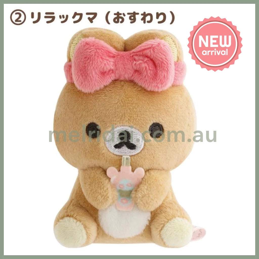 SAN-X | mini Tenori Plush Doll Plush Toy 80×70×40mm (Makeup Rilakkuma) 2