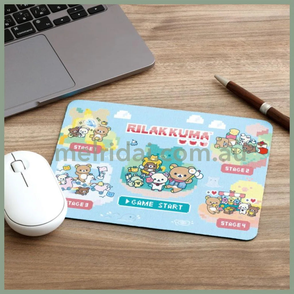 SAN-X | Mouse Pad 150×200mm (Rilakkuma Gaming - Game Start)