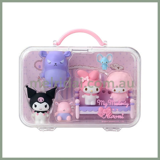 San-X | My Melody & Sweet Piano Kuromi Mascot Doll Set Play 17.5×5×12Cm