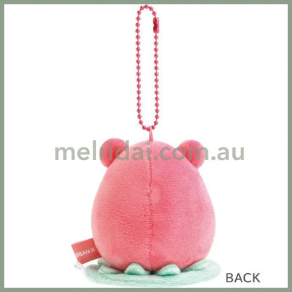 SAN-X | Partner Plush Strawberry Alien Hanging Plush Keychain Bag Charm & Magnet 80×85×60mm (Rilakkuma Gaming