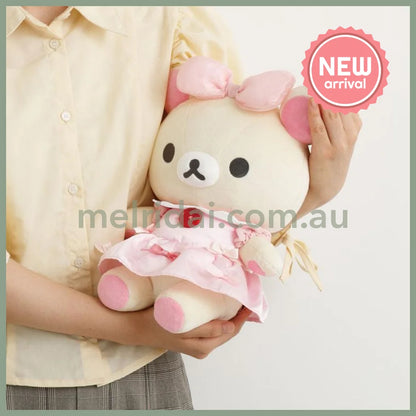 SAN-X | Ribbon Dress Plush Toy Plush Doll M 290×240×160mm (Makeup Rilakkuma)