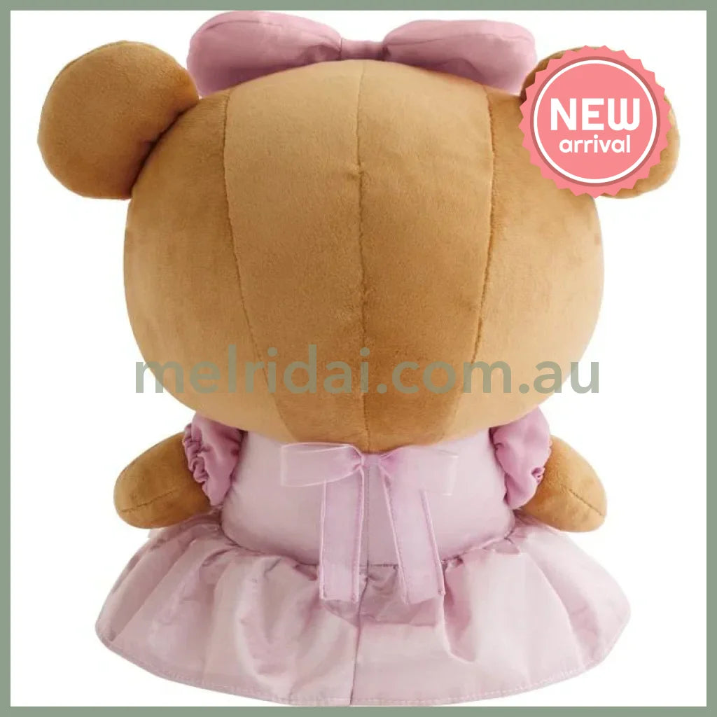 SAN-X | Ribbon Dress Plush Toy Plush Doll M 290×240×160mm (Makeup Rilakkuma)