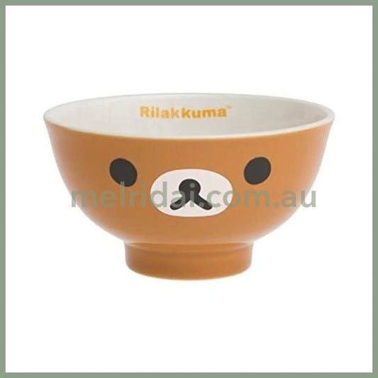 San-X | Rice Bowl Rilakkuma Face 60×110Mm (Happy Life With Rilakkuma)