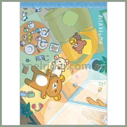 SAN-X | Rilakkuma A6 Memo Pad - PVC cover 4 designs 80 sheets total (Stay With Me)