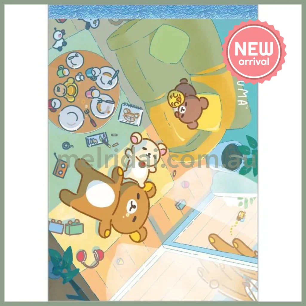 SAN-X | Rilakkuma A6 Memo Pad - PVC cover 4 designs 80 sheets total (Stay With Me)