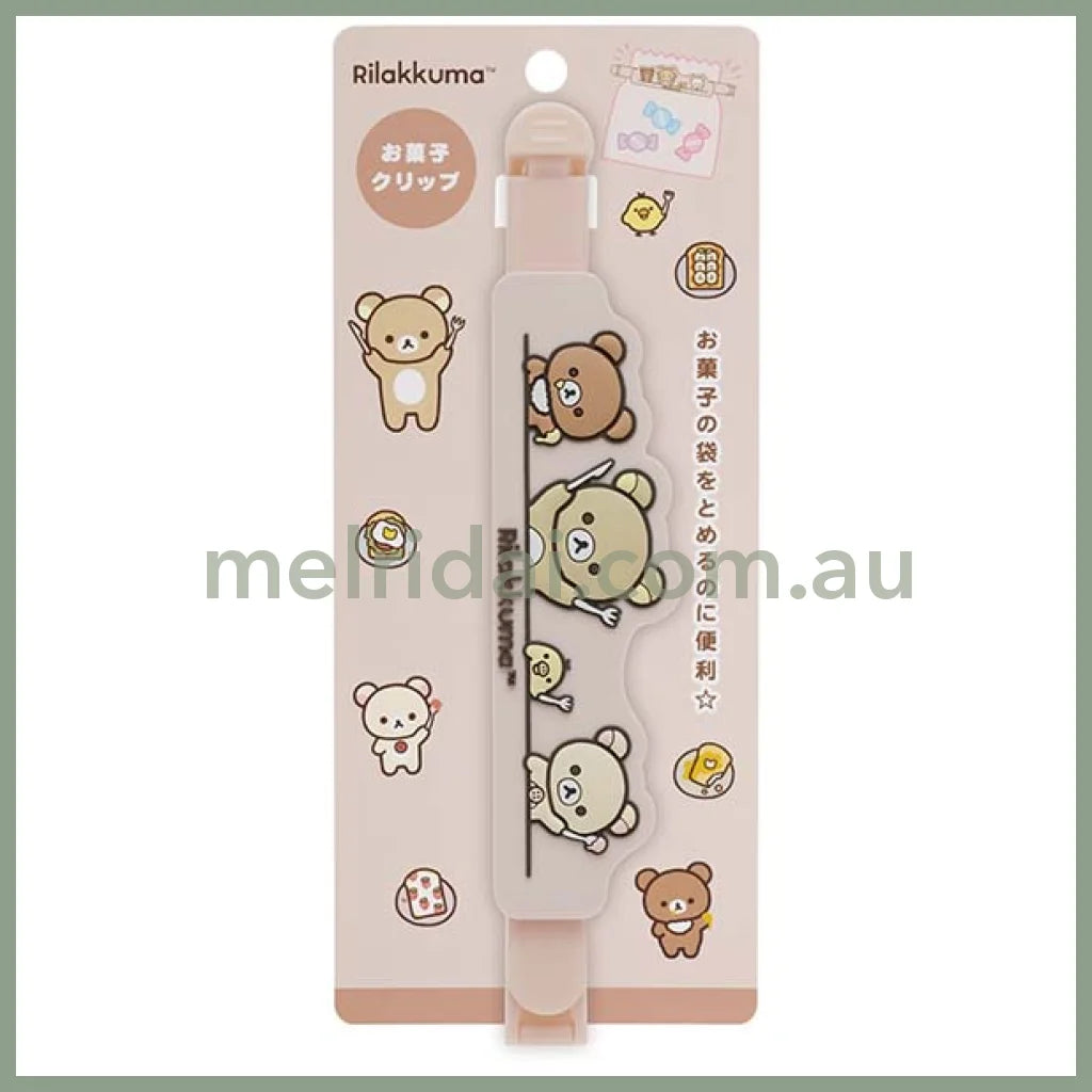 San-X | Rilakkuma Bag Long Clip // Pink