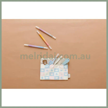 San-X | Rilakkuma Blue Wolf Flat Pouch 150Mm X 185Mm (Aokogu Otomari)