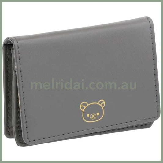 SAN-X | Rilakkuma Card Case 80×110×30mm (Gray Black)