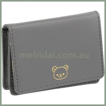 SAN-X | Rilakkuma Card Case 80×110×30mm (Gray Black)