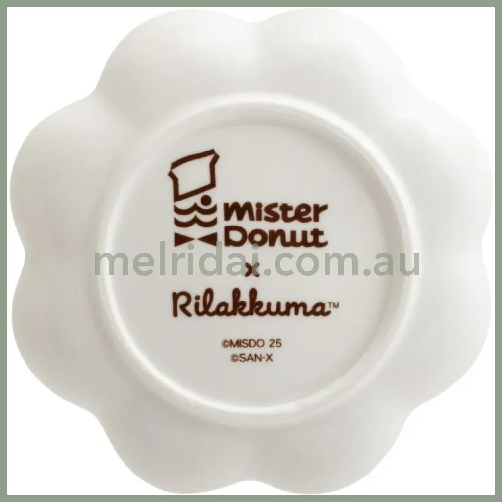 SAN-X | Rilakkuma Ceramic Accessory Tray 40×110×110mm (Mister Donut Standing)