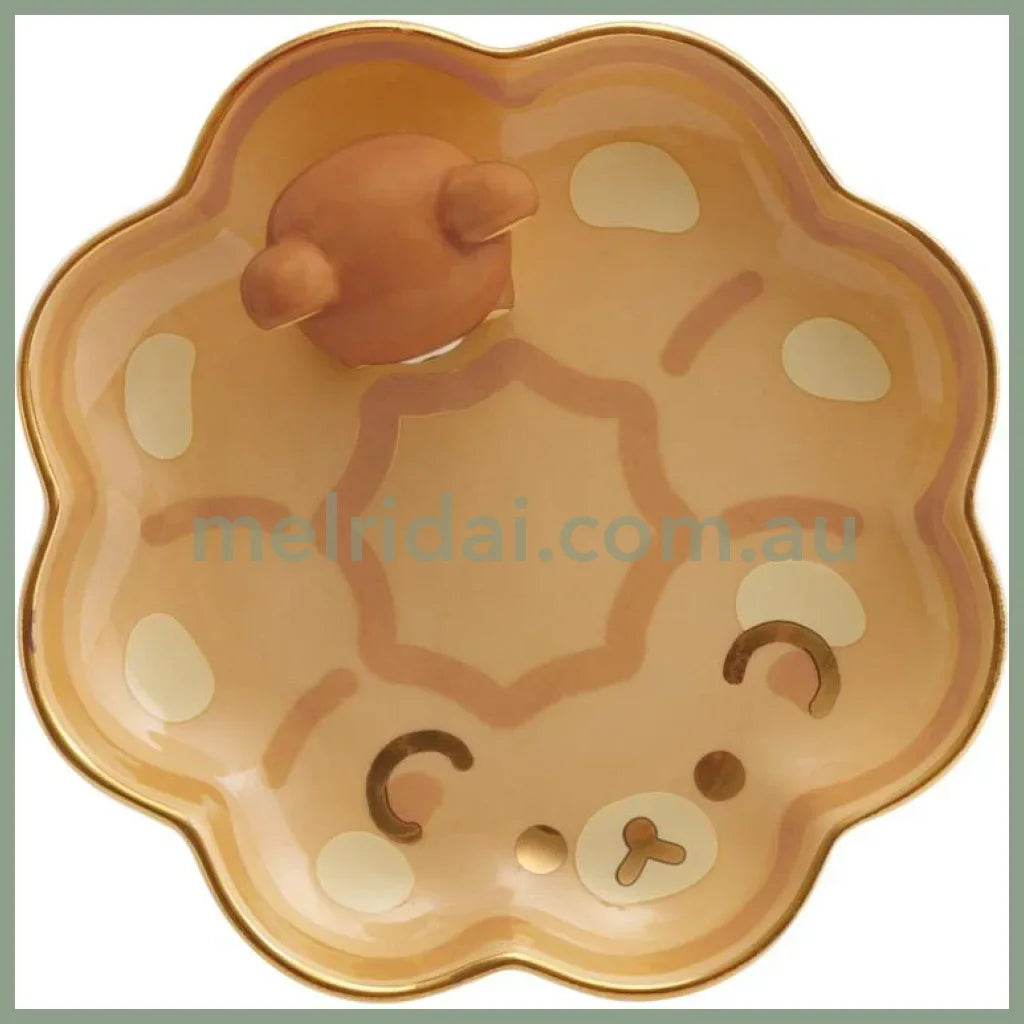 SAN-X | Rilakkuma Ceramic Accessory Tray 40×110×110mm (Mister Donut Standing)
