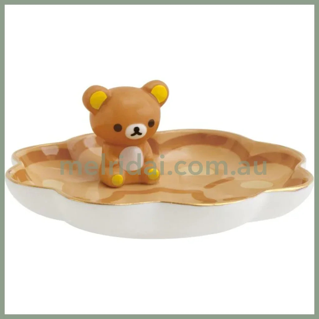 SAN-X | Rilakkuma Ceramic Accessory Tray 40×110×110mm (Mister Donut Standing)