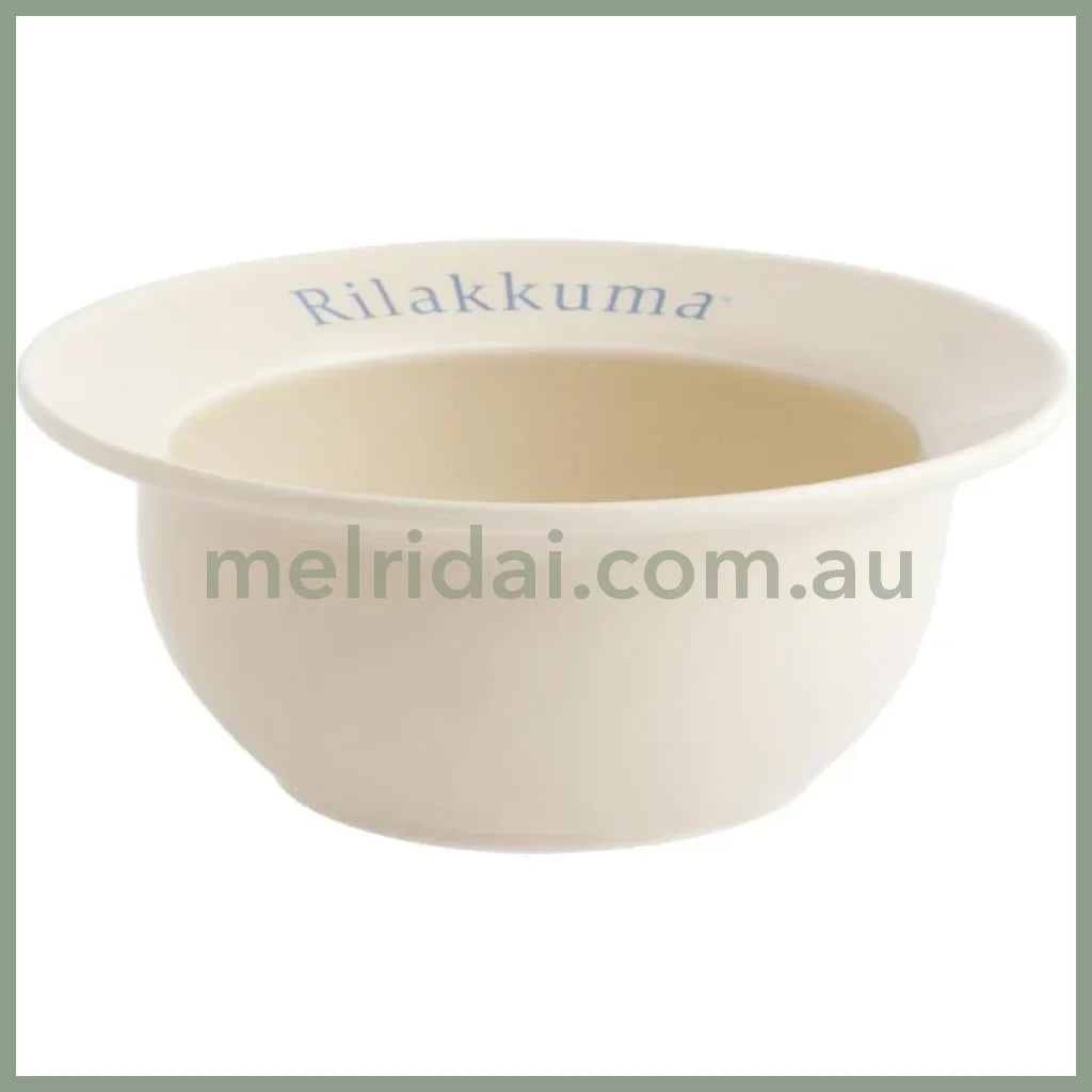 SAN-X | Rilakkuma Ceramic Bowl Beige φ160mm (Lettering)