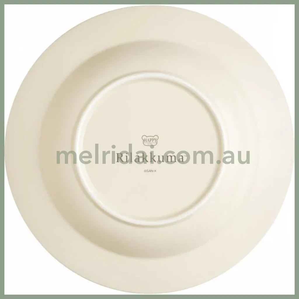 SAN-X | Rilakkuma Ceramic Pasta Curry Rice Plate Beige φ240mm (Lettering)