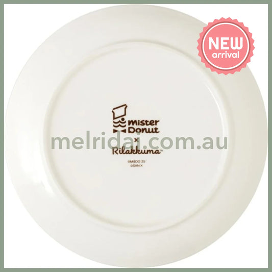 SAN-X | Rilakkuma Ceramic Plate 200×200×23mm (Mister Donut Standing)