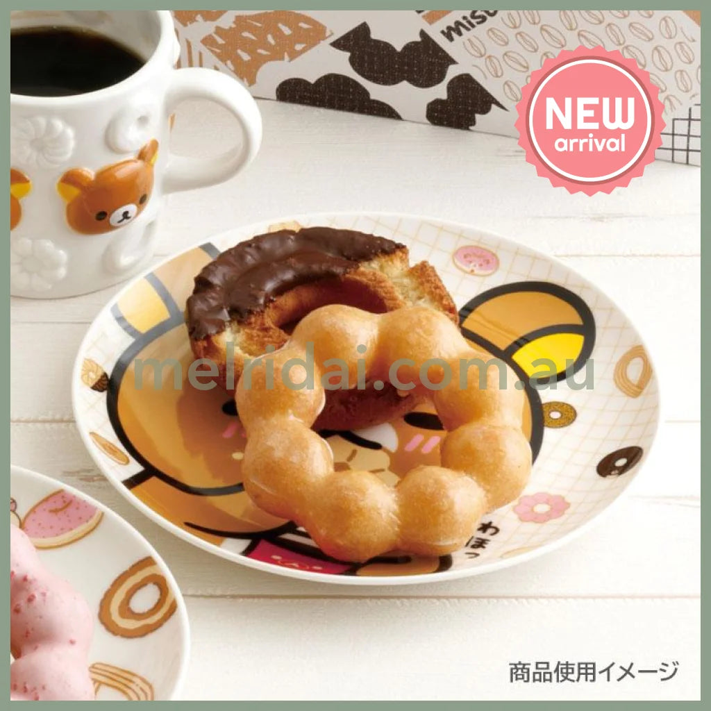 SAN-X | Rilakkuma Ceramic Plate 200×200×23mm (Mister Donut Standing)