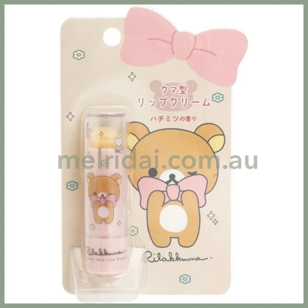 SAN-X | Rilakkuma Chairoikoguma Makeup Bear-Shaped Lip Balm 75xΦ20mm (Honey Scent)