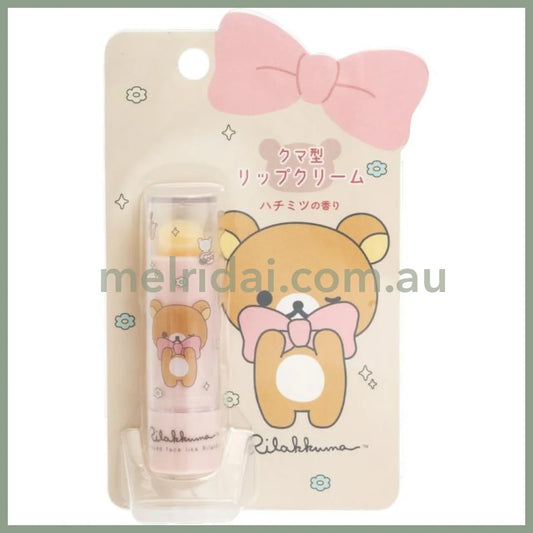 SAN-X | Rilakkuma Chairoikoguma Makeup Bear-Shaped Lip Balm 75xΦ20mm (Honey Scent)