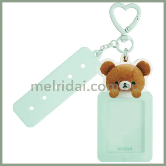 SAN-X | Rilakkuma Chairoikoguma Photo Holder Keychain With Custom Tag