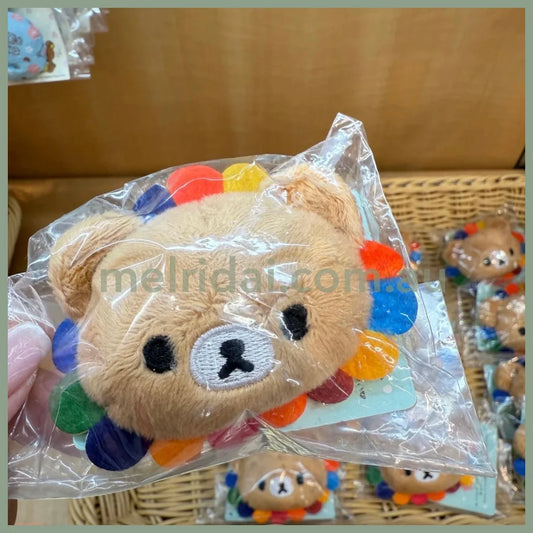 SAN-X | Rilakkuma Chairoikoguma Plush Badge 80 x 60 mm (Ensemble Tour)