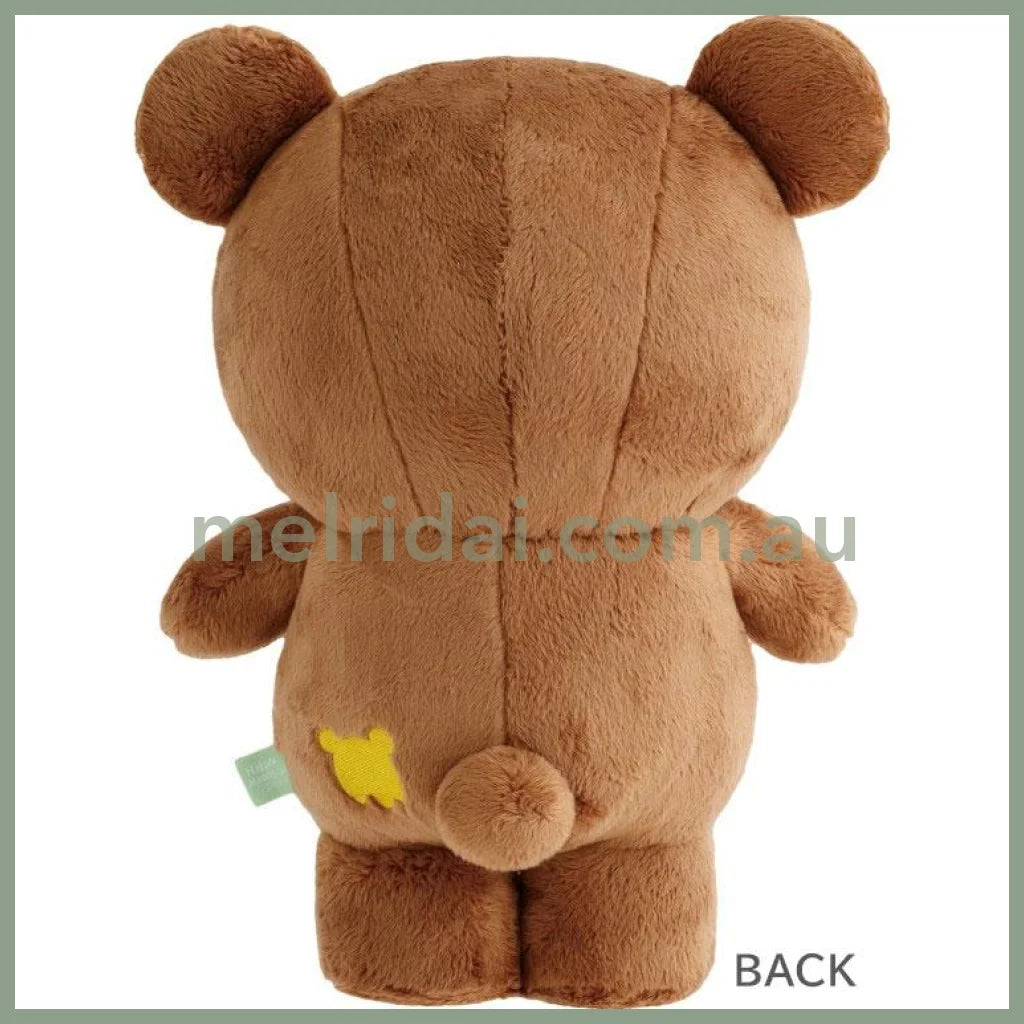 SAN-X | Rilakkuma Chairoikoguma Plush Doll Contains glass pellets 280×235×150mm (Smile Standing)