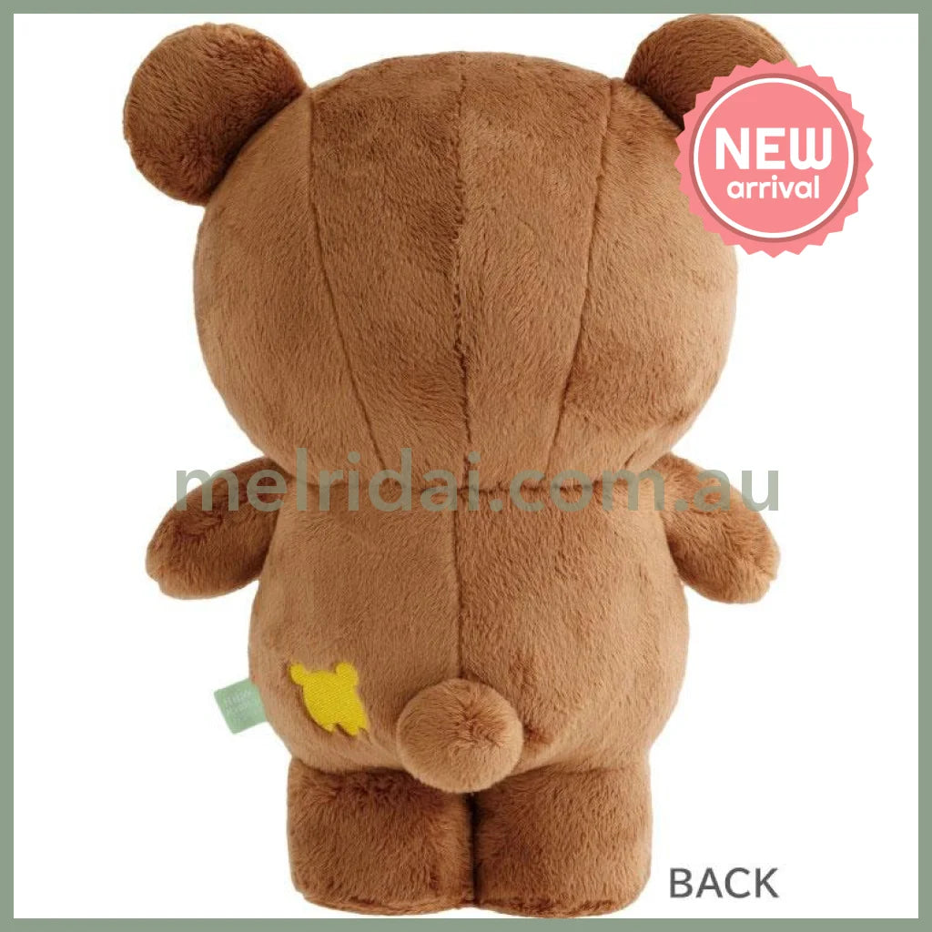 SAN-X | Rilakkuma Chairoikoguma Plush Doll Contains glass pellets 280×235×150mm (Smile Standing)