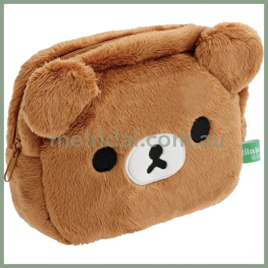 SAN-X | Rilakkuma Chairoikoguma Plush Square Pouch 115×145×30mm