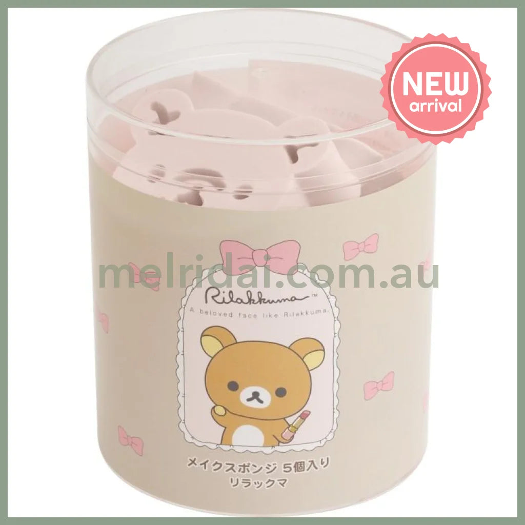 SAN-X | Rilakkuma Die-Cut Makeup Sponge 5 sponges (Makeup Rilakkuma)