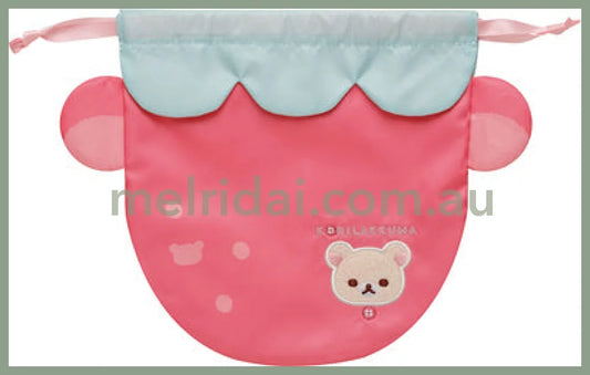 San - X | Rilakkuma Drawstring Pouch (Korilakkuma Full Of Strawberry Day) 210 X 205 Mm 轻松熊