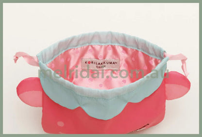 San - X | Rilakkuma Drawstring Pouch (Korilakkuma Full Of Strawberry Day) 210 X 205 Mm 轻松熊