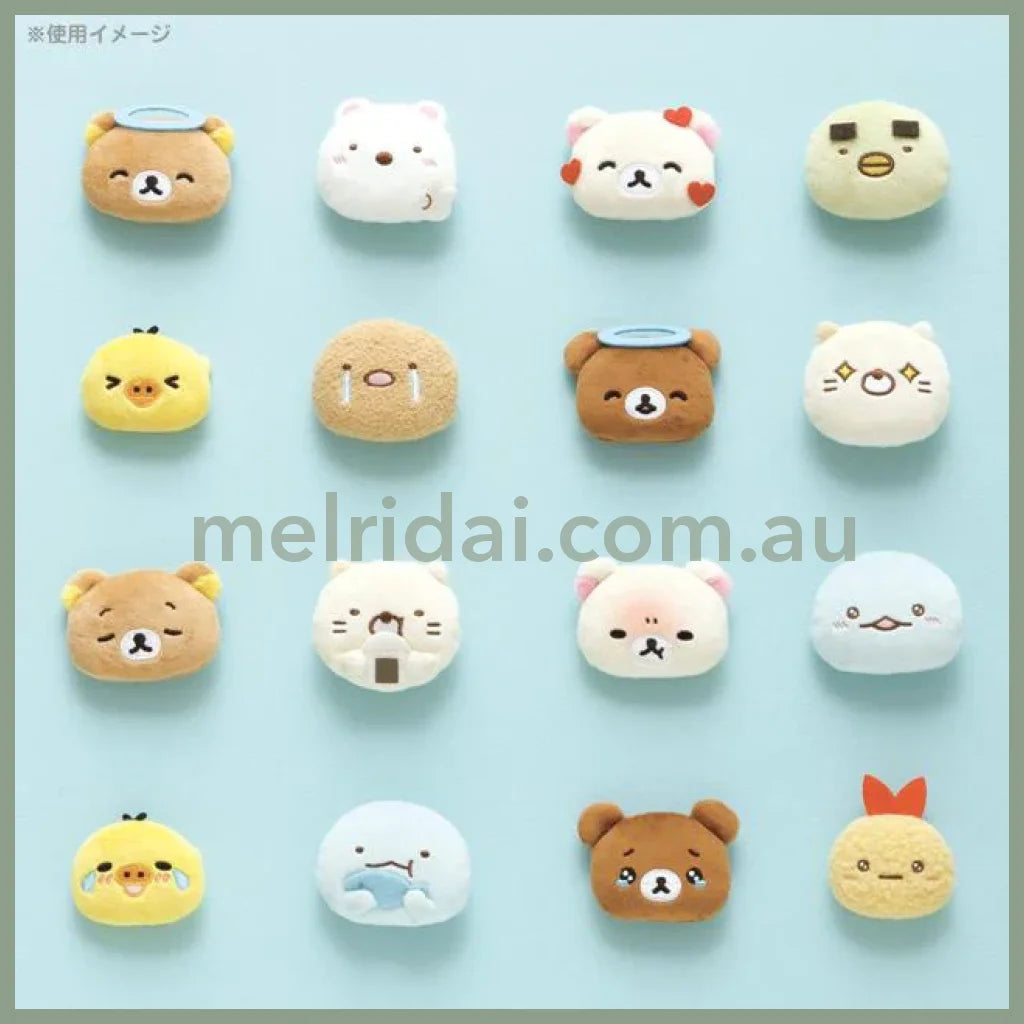San-X | Rilakkuma Emojis Plush Badge Chairoikoguma Angle 40×60×15Mm