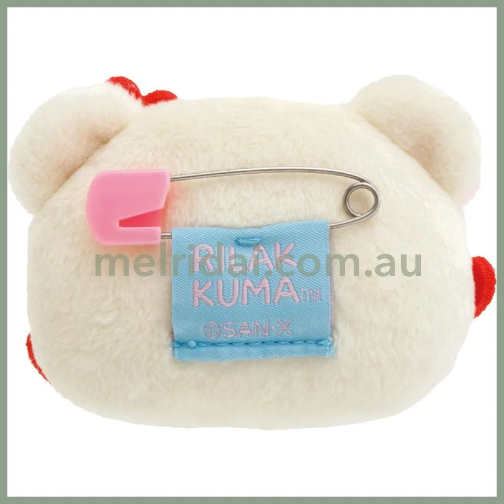 San-X | Rilakkuma Emojis Plush Badge Korilakkuma Anger 40×60×15Mm