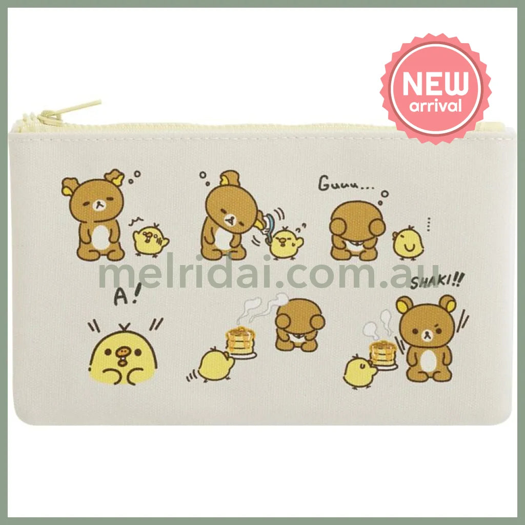 SAN-X | Rilakkuma Flat Pen Pouch 110×190×10mm (Stay With Me)