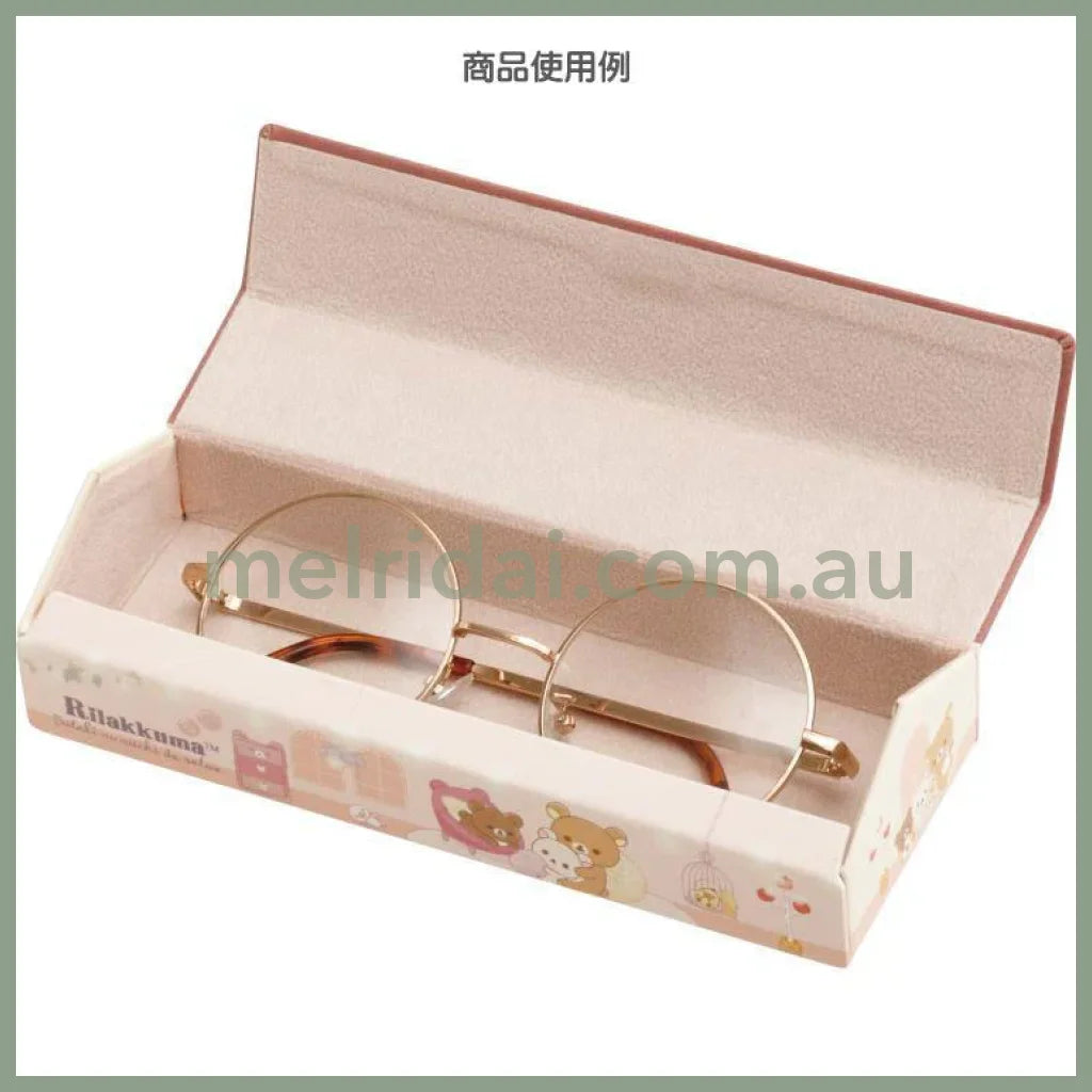 San-X | Rilakkuma Glasses Case & Cleaner 205×65×45Mm (Lovely House)