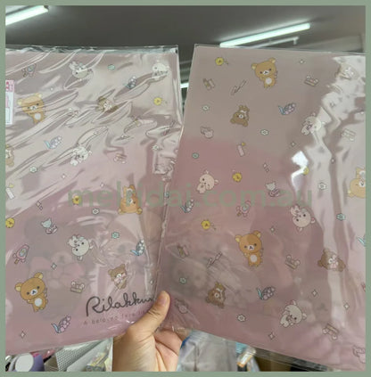 SAN-X | Rilakkuma Hardcover Double Clear Folder 310×235mm(A4) (Rilakkuma Makeup)
