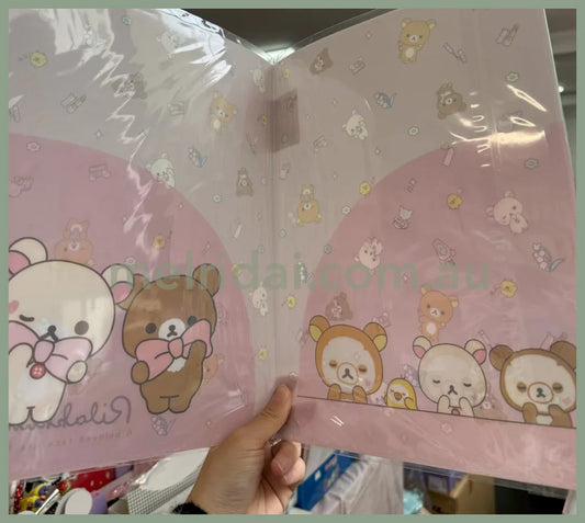 SAN-X | Rilakkuma Hardcover Double Clear Folder 310×235mm(A4) (Rilakkuma Makeup)