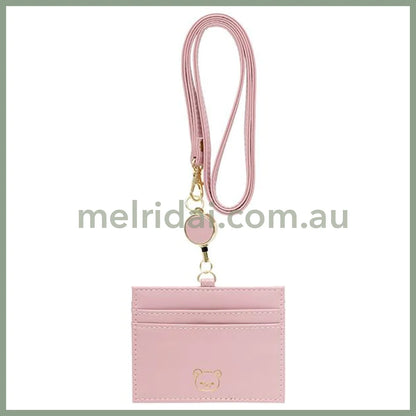 SAN-X | Rilakkuma ID Holder Card Case Reel Pink 80×100mm