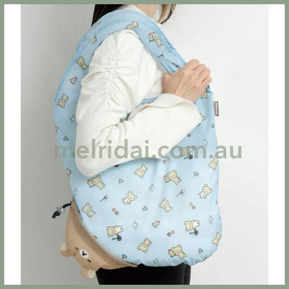 SAN-X | Rilakkuma Kiiroitori Ecoron Shirokuma Pink Eco Bag 575 x 370 mm (Rolled up for storage No folding required)