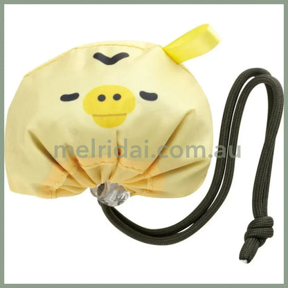 SAN-X | Rilakkuma Kiiroitori Ecoron Shirokuma Pink Eco Bag 575 x 370 mm (Rolled up for storage No folding required)