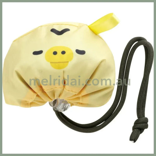 SAN-X | Rilakkuma Kiiroitori Ecoron Shirokuma Pink Eco Bag 575 x 370 mm (Rolled up for storage No folding required)