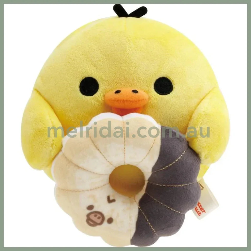 SAN-X | Rilakkuma Kiiroitori Plush Toy Plush Doll S 120×120×110mm (Mister Donut Standing)