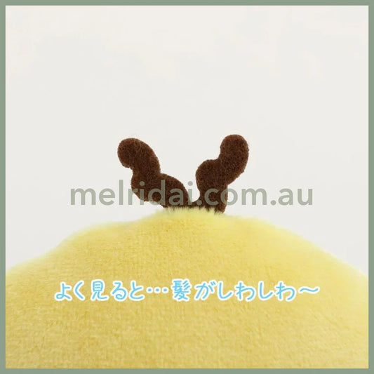 SAN-X | Rilakkuma KiiroiTori Plush Troubled Face Wrinkled Ear 140×110×40mm (Umbrella Rain then Sunny)