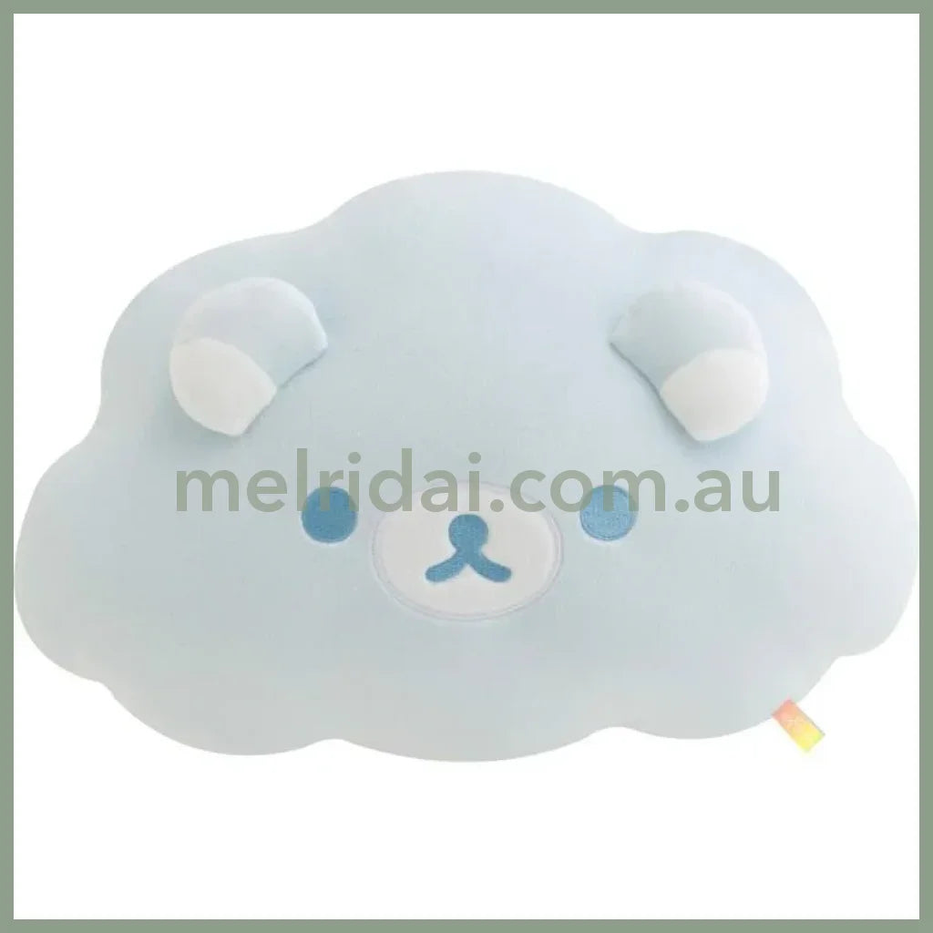 SAN-X | Rilakkuma & Kiiroitori Yellow Chick Two Side Mochi Mochi Cushion Blue 250×370×100mm (Umbrella Rain then Sunny)