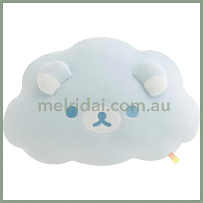 SAN-X | Rilakkuma & Kiiroitori Yellow Chick Two Side Mochi Mochi Cushion Blue 250×370×100mm (Umbrella Rain then Sunny)