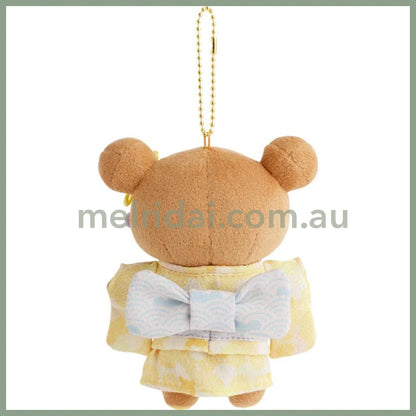 SAN-X | Rilakkuma Kimono Burasage Plush Strap Bag Charm Keychain 100x130mm