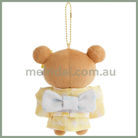 SAN-X | Rilakkuma Kimono Burasage Plush Strap Bag Charm Keychain 100x130mm
