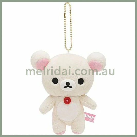 SAN-X | Rilakkuma Korilakkuma Hanging Stuffed Keychain Mascot Holder 110×100×60mm (Burasagari Nuigurumi)