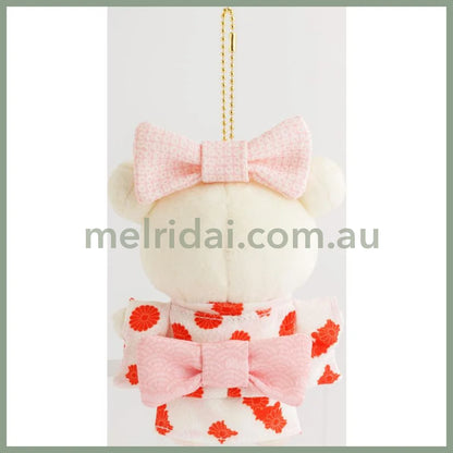 SAN-X | Rilakkuma Korilakkuma Kimono Burasage Plush Strap Bag Charm Keychain 100x125mm