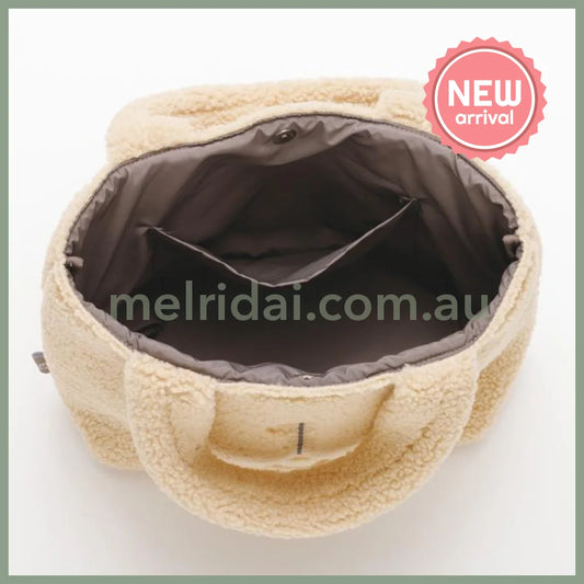 SAN-X | Rilakkuma Korilakkuma Mini Tote Bag 200×220×90mm (New Basic BOA ITEMS Moko Moko Fluffy)