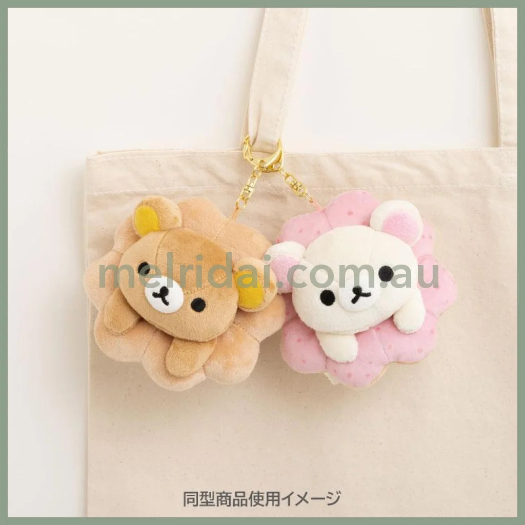 SAN-X | Rilakkuma Korilakkuma Plush Keychain Bag Charm Hanging Plush 110×100×90mm (Mister Donut)